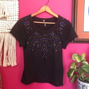 Free People rhinestone tee